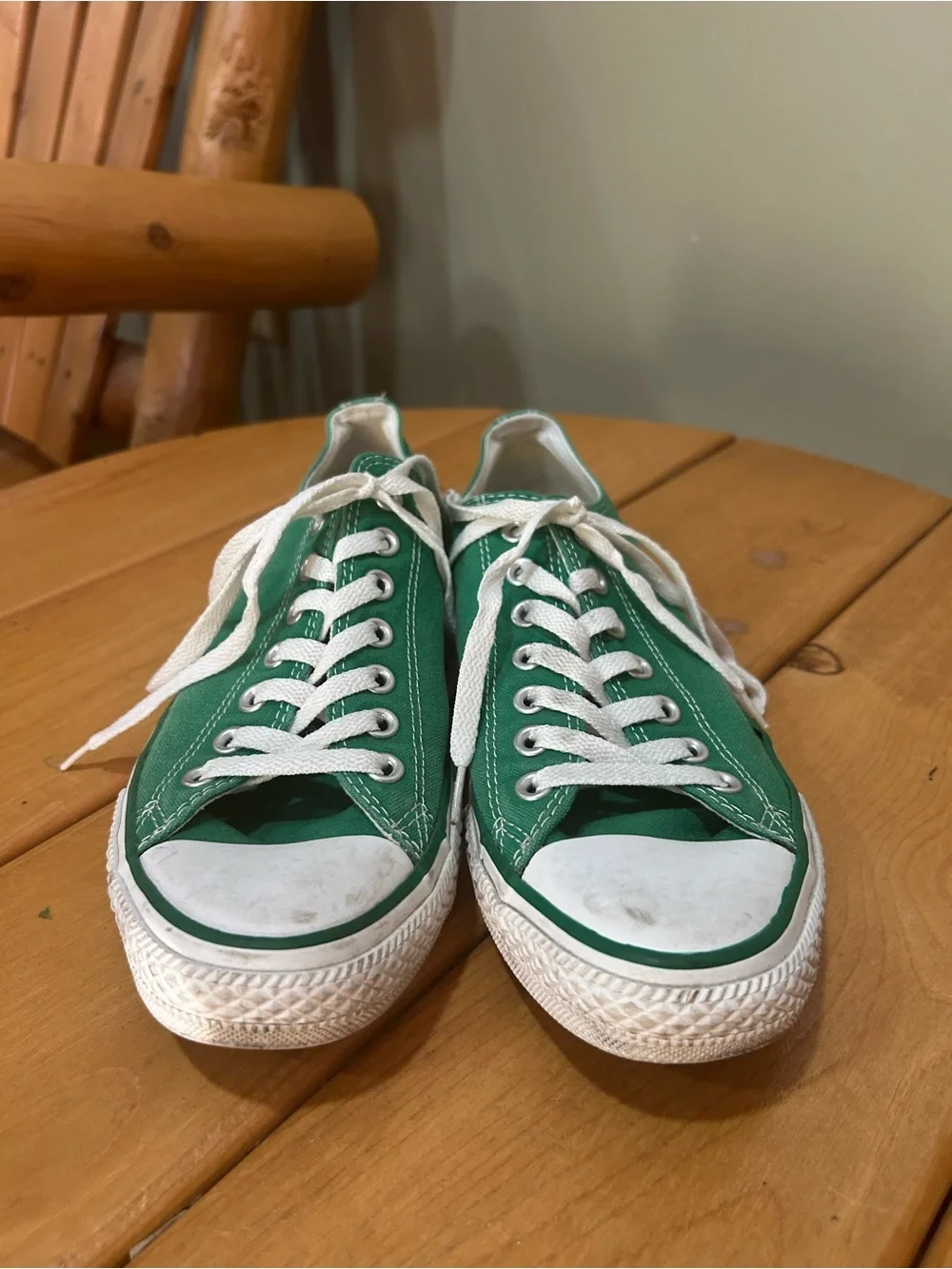 Converse Green Low Top Canvas Sneakers - Picture 1 of 5